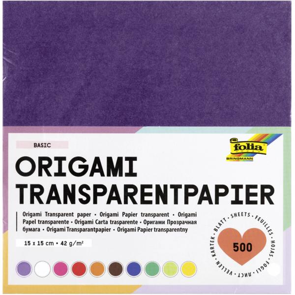 Folia Faltblätter Transparent 10 X 10 Cm Mehrfarbig 500 Blatt 825/1010 (4001868825107)