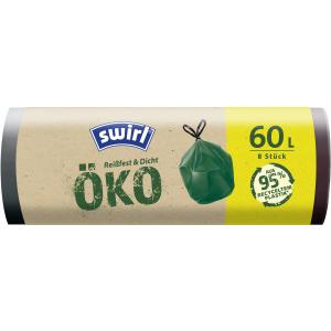 Öko-Mülleimerbeutel, mit Zugband, grün, 20 Liter swirl 4008871217400 (4008871217400)