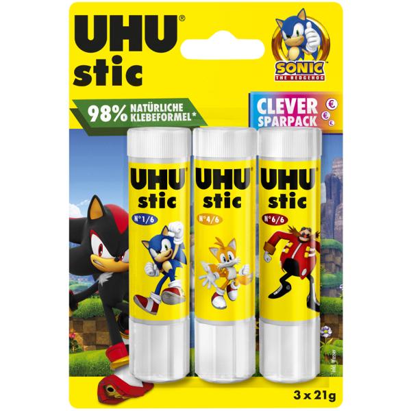 Klebestift stic SONIC, 3x 8, 2 g, Blister UHU 9000336 (4026700135527)
