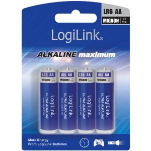 Alkaline Batterie 'Ultra Power', Mignon (AA/ LR6) LogiLink LR6B4 (4052792046915)