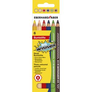 Hexagonal-Buntstift BIG WINNER, 6er Etui EBERHARD FABER 518706 (4087205187060)