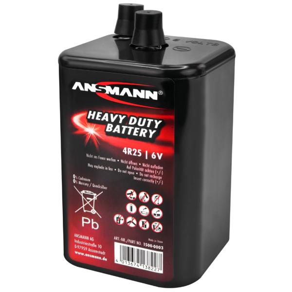 Zink-Kohle Batterie, 4R25, 6 Volt ANSMANN 1500-0003 (4013674034581)