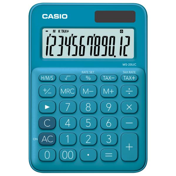 Casio Ms-20uc Tischrechner Blau MS-20UC-BU (4549526612718)