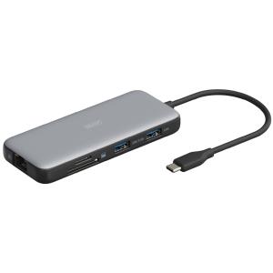 Docking Station, USB-C, 8-Port, grau / schwarz DIGITUS DA-70915 (4016032497745)
