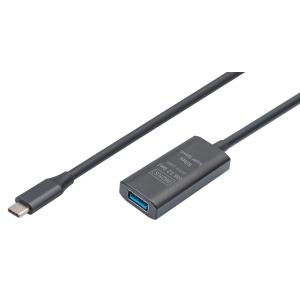 USB 3.2 Gen1 Aktives Verlängerungskabel, 10, 0 m DIGITUS DA-73111 (4016032497417)