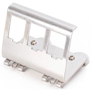 Hutschienenadapter für 3x Keystone Modul, Edelstahl DIGITUS AN-25183 (4016032498377)