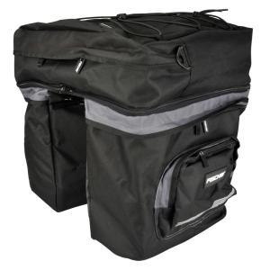 Fahrrad-Gepäckträgertasche, 3-fach, schwarz FISCHER 86245 (4008153862458)