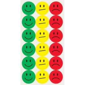 Moderationspunkte Gesicht, Papier, farbig sortiert sigel BA172 (4004360794094)