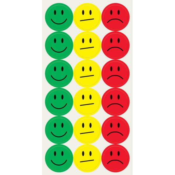 Moderationspunkte Gesicht, Papier, farbig sortiert sigel BA172 (4004360794094)