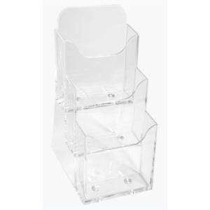 Prospekthalter, DIN lang hoch, 3 Fächer, glasklar EXACOMPTA 73158D (9002493108929)