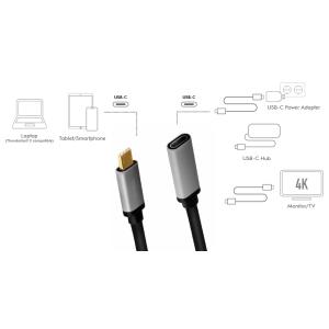 USB 3.2 Verlängerungskabel, schwarz/ grau, 0, 5 m LogiLink CUA0105 (4052792062250)