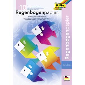 Regenbogenpapier 22,5x32 cm 10 Blatt einseitig bedruckt FOLIA 765 (4001868007657)