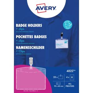 Namensschild mit Clip, 90 x 60 mm AVERY 4822 (5014702001390)