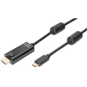 Adapter-/ Konverterkabel, USB-C - HDMI-A, 5, 0 m DIGITUS AK-300330-050-S (4016032451327)