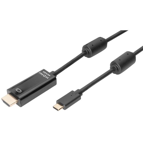 Digitus Usb-c/hdmi Kabel Ak-300330-050-s 5,0 M Schwarz, 1 St. (4016032451327)