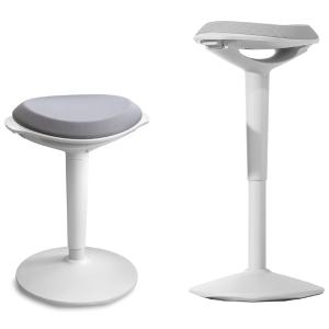 ergonomischer Hocker ERGO BOOST, weiß-grau UNiLUX 400165092 (3595560034604)
