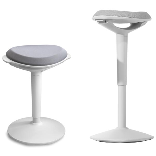 ergonomischer Hocker ERGO BOOST, weiß-grau UNiLUX 400165092 (3595560034604)