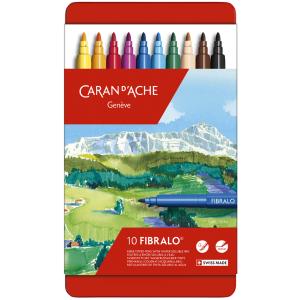 Fasermaler FIBRALO, 10er Metalletui CARAN D'ACHE 185.310 (7610186303104)