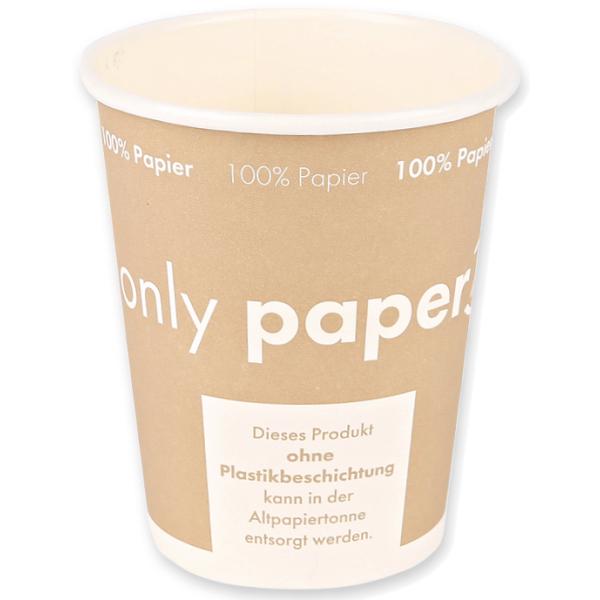 Hartpapier-Kaffeebecher 'Only Paper', 0, 25 l NATURE Star 403103 (4015544722567)