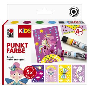 KiDS Punktfarbe Dot Pen Set 'Einhorn', 4 x 25 ml Marabu 0311000000103 (4007751942296)
