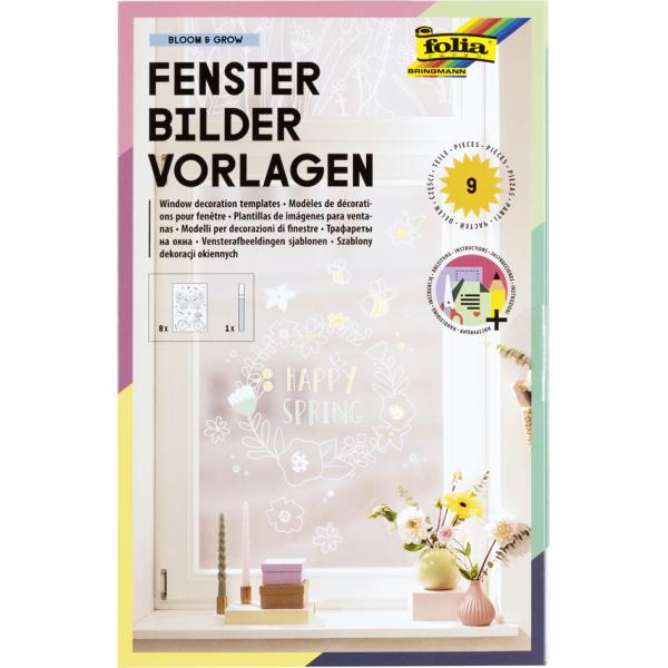 folia Fensterbilder Vorlagen Bloom & Grow 9 Teile