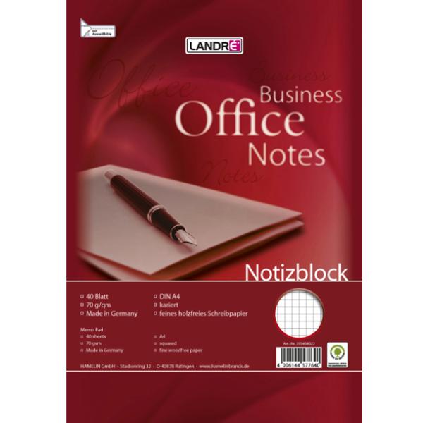 Spiralnotizblock, DIN A5, 40 Blatt, liniert LANDRÉ 100050256 (4006144577657)
