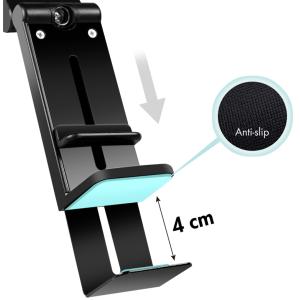 Smartphone-Ständer, faltbar & klemmbarer, schwarz LogiLink AA0169 (4052792074123)