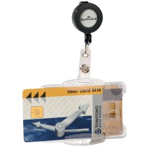 Ausweishalter DOPPELBOX mit Jojo, transparent 7 DURABLE 821919 (4005546805238)