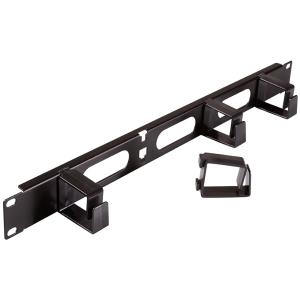 LogiLink 19' Kabelführungspanel, 1 HE, mit 4 Kabelbügeln OR107B (4052792074512)