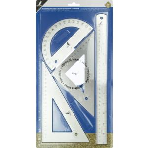Metall-Lineal-Set, Edelstahl, 4-teilig kangaro K-760000 (8712127084055)