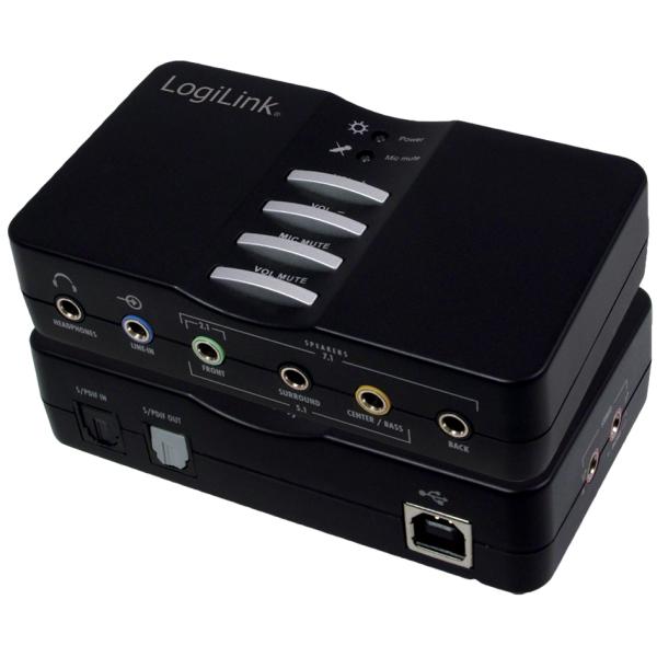 7.1 USB Sound Box, 8-Kanal, schwarz LogiLink UA0099 (4260113571781)