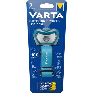 LED-Kopflampe 'Outdoor Sports H10 Pro', blau/ grau VARTA 16650 101 421 (4008496021475)