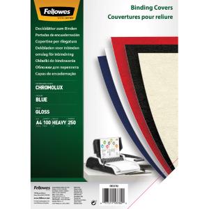 Deckblatt Chromolux, glänzend, DIN A4, schwarz Fellowes 5378504 (0077511537851)