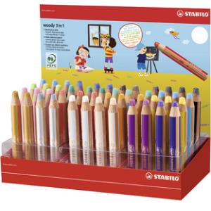 Multitalentstift woody 3 in 1, 48er Kartondisplay STABILO 880/48-1 (4006381516273)