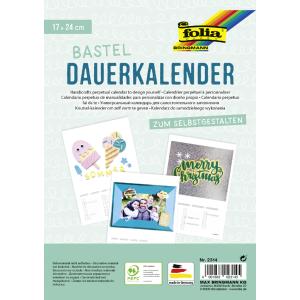 Bastelkalender 17x24 cm schwarz 13 Blatt + 1 zusätzliches Deckblatt FOLIA 2315 (4001868023152)