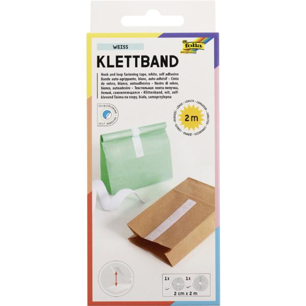 Klettband, 20 mm x 2 m, selbstklebend, schwarz folia 2303 (4001868108736)