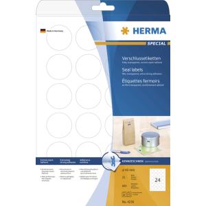 Verschlussetiketten SPECIAL, transparent HERMA 4236 (4008705042369)