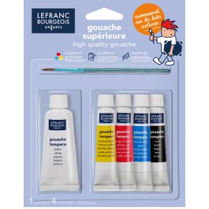 Gouachefarbe, 5er Set, 4 x10ml + 1 x20ml LEFRANC BOURGEOIS 807561 (3013648075610)