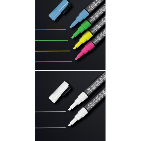 Kreidemarker 20, Rundspitze: 1 - 2 mm, sortiert sigel BA179 (4004360850196)