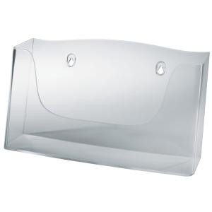 Wand-Prospekthalter acrylic 1 Fach glasklar für A4 quer SIGEL LH118 (4004360831393)