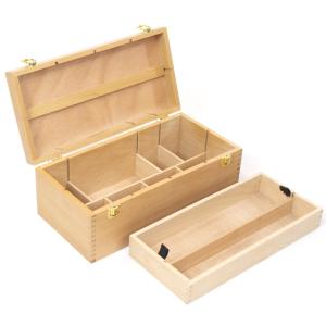 Künstler-Utensilienbox, 2 Etagen, Buchenholz kangaro K-830050 (8712127116138)