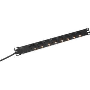 19' Steckdosenleiste, 8-fach, 1 HE, ohne Schalter DIGITUS DN-95401 (4016032266396)