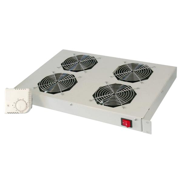 19' Belüftungseinheit, 1 HE, 4 x 120 mm Lüftern DIGITUS DN-19FAN-4-HOSW (4016032189909)
