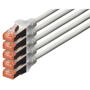 Patchkabel Kat. 6, S/ FTP, 15, 0 m, grau, 5er DIGITUS DK-1644-150-5 (4016032441502)