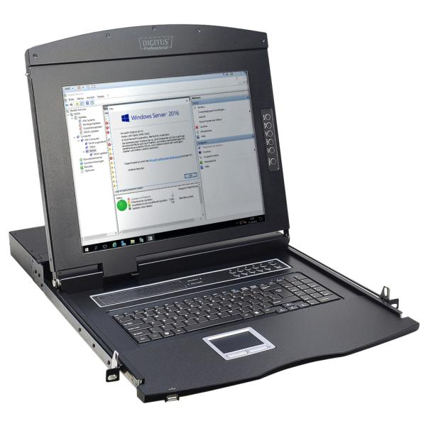 19' Modulare Konsole mit KVM-Switch, 1-Port DIGITUS DS-72210-1GE (4016032449287)