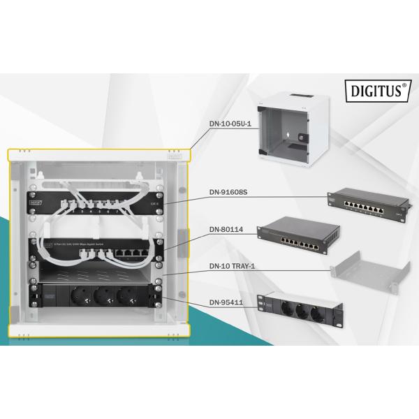 10' Netzwerk-Set, 6 HE, (B)312 x (T)300 mm DIGITUS DN-10-SET-1 (4016032455363)
