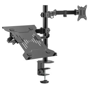 Universal Monitorarm mit Notebookhalterung, schwarz DIGITUS DA-90436 (4016032481942)