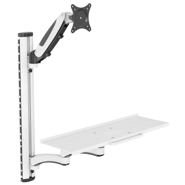 Monitorarm mit Maus- und Tastaturablage, weiß DIGITUS DA-90451 (4016032486398)