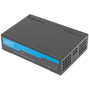 Desktop Gigabit Switch, Unmanaged, 5-Port, schwarz DIGITUS DN-80202-1 (4016032492900)
