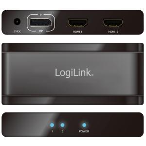 4K Displayport - HDMI Splitter, 2-fach LogiLink CV0093 (4052792033861)